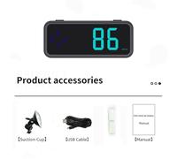 SageFurned Digital Speedometer HUD Head Up Display for Car with Real-Time GPS Speed and Compass Measurement, Black