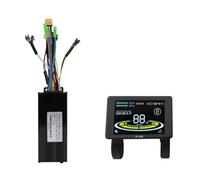 SageFurned E-for Bike Controller Kit 24V/36V/48V 17A-40A with H-100 Color Screen, Sine Wave for JN H-100, Compatible with 250W-2000W Motors, Aluminum Alloy Heat Dissipation, Black/Silver