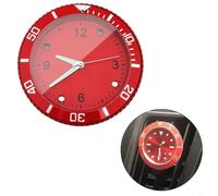 SageFurned Electronic Car Clock 42 mm Sapphire Glass Luminous for Ventilation Grille for Dashboard Decoration (Red)