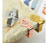 SageFurned Elegant Table Cloth Clips Stainless Steel Decorative Leaf Shape for Festive Occasions Secure Grip Gold Set of 4