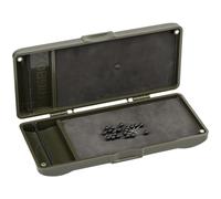 SageFurned European Fishing Rig Box with Magnetic Closure and Built-in 20cm Scale, Dual-Side Storage for Carp Fishing Tackle Organization, Green PP Plastic