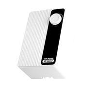 SageFurned Fish Tank Oxygen Pump, for ULTRA Quiet Aerator with Adjustable 0-4L/min Flow Rate, Dual Soundproof Shell & All Copper Motor for Household Fish Farming, Black + White