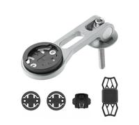 SageFurned for Bicycle Computer Extension Bracket for GARMIN for Bryton CATEYE, Aluminum Alloy Mount with Silicone Phone Holder, Red