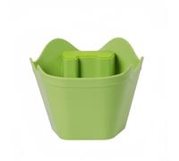 SageFurned for espresso Knock Box Small Coffee Grounds Container - for durable Plastic Puck Bin with Removable Bar for Easy Cleaning - Black White Green(Green)