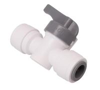 SageFurned For John Guest 3/8" OD Tube, Acetal Ball Valve Stop Tap with Quick Connect Fitting, Grey Shut Off Valve for Water Filter Supply Line