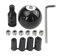 SageFurned Gear Shifter Shift Knob for Manual and Automatic 4 5 6 Speed Transmissions, Black #8 Pool Billiard Ball Design, Acrylic with Metal Base, Includes Adapter and Installation Kit