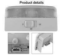 SageFurned Interior Dome Reading Light for Polo 9N 4 Up, Gol for T5, for Caddy, for Jetta 6, for Skoda for Octavia 2, for Fabia, for Rapid, Seat for Ibiza, OEM 6Q0947105M, Gray Black ABS