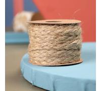 SageFurned Jute for BRAIDED Hemp Rope 5m or 100m Roll for DIY Crafts, Home Decor, Gift Wrapping, Wedding and Photo Wall String, Natural Burlap Woven Tape