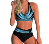 SageFurned Ladies Fashionable Bikini Set with Adjustable Straps and Printed Pattern for Pool Party Swimming Costume Plus Size