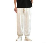 SageFurned Men Chinese Dragon Pattern Harem Pants Loose Cuffed Trousers Streetwear Baggy Joggers for Summer Lightweight Breathable M-5XL