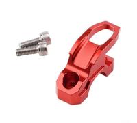 SageFurned Motorcycle Helmet Hanger Handlebar Hook with Brake Master Cylinder Bracket Aluminium Alloy Black(Red)