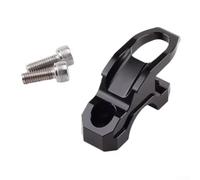 SageFurned Motorcycle Helmet Hanger Handlebar Hook with Brake Master Cylinder Bracket Aluminium Alloy Black(Black)