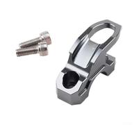 SageFurned Motorcycle Helmet Hanger Handlebar Hook with Brake Master Cylinder Bracket Aluminium Alloy Black(Gray)