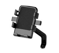 SageFurned Motorcycle Phone Holder with 360-Degree Rotation, Shock Absorption & Secure One-Second Lock for Universal Fit on Handlebar or Rearview Mirror, Black