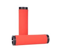 SageFurned Mountain for Bike Handlebar Grips 22mm with Lock Rings, Soft Sponge and Plastic Grip for Standard 22.2mm Handlebars, Ergonomic Design for Comfort, Anti-Slip, Lightweight - Black