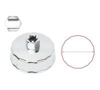 SageFurned Oil Filter Wrench Adjustable 60-102mm Removal Tool Steel Spanner for Car Repair(73mm/15P)
