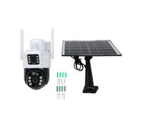 SageFurned Outdoor Solar Security Camera Wireless 4MP Dual Lens 4G PTZ CCTV System featuring AI Tracking Two-Way Audio Colour for Night Vision IP66 Rated for Farm(WIFI Camera)