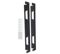 SageFurned Pack of 2 Metal Wall Brackets Compatible with Toughbuilt for Stacktech Tool Box Black Iron Mounting Plate (2 Pieces)