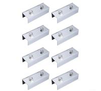 SageFurned Pack of 8 Aluminium Alloy Solar Panel Bracket Connectors 120 x 41 x 30 mm for Secure Mounting Rail Installation in Home Garden Renewable Energy Systems, Silver