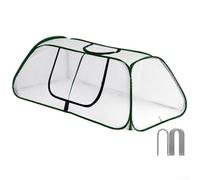 SageFurned Plant Cover with Zipper Door 115x50x45cm Mini Greenhouse PE Cold Frame with 6 Stakes Frost Protection for Plants Vegetables and Fruits, Indoor Outdoor Use