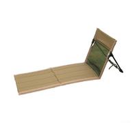 SageFurned Portable Folding Seat Cushion with Backrest for Beach, Camping, Pool, Picnic, Outdoor Events, Lightweight Breathable Design, 600D Oxford Cloth, Aluminium Frame, 350g(Brown)