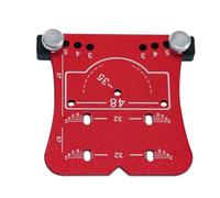 SageFurned Precise Hinge Template 35 mm Aluminium for Installation Hinges, Drilling Gauge with Clear Scale for 3 4 5 6 mm Overhang, Sturdy Marking Aid for Easy Installation of Cabinet Doors