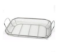 SageFurned Premium Stainless Steel BBQ Grill Basket 15x11 Inch - Heavy Duty Mesh for Vegetables, Meat and Seafood - Essential Outdoor Cooking Tool