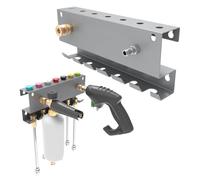 SageFurned Pressure Washer Wall Mount Metal for Nozzles, Lance Foam Cannon, Robust Organiser Shelf Grey, Easy to Install with Mounting Material
