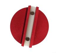 SageFurned Red Magnetic Aluminum Jack Pad with Slot for Pinch Welds, Heavy-Duty CNC Lift Support for SUV and Car Maintenance, High Visibility