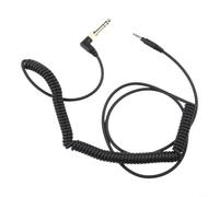 SageFurned Replacement Audio Cable for Technics EAH-DJ1200 RPDH1200 Curved Spring Headphone Cable Coil Spring Design Black