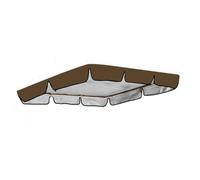 SageFurned Replacement Canopy Cover for 2 or 3 Seater Garden Swing Chair, Polyester Sun Shade with Weather-Resistant Design, Black/Coffee