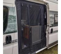 SageFurned RV Curtain Screen 180 x 133 cm for Volkswagen T5 & T6 Campervans - High-Density Mesh Privacy Net with Dual-Zipper Centre Closure, Easy-Install (Hooks & Metal Clips), Includes Storage Bag