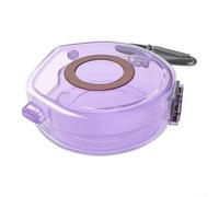 SageFurned Secure Lock Case for Oura Ring 5 Charger - for tpu Protective Cover with Portable Design for Travel - Shockproof Shell in Pink Grey Purple - 6.8x6.7cm for Slim Fit Box(Purple)