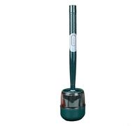 SageFurned Silicone Toilet Brush Set with Wall Mount Holder, No-Drill Installation, Ergonomic Handle & Foam Dispensing for Bathroom Cleaning, White(Is green)