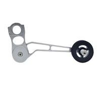 SageFurned Single Speed Chain Tensioner for Brompton Cline Pline Folding Bikes, 3/4/5/6/7 Speed Compatible, Aluminum Alloy with 17.6mm Mounting Hole and 11T Nylon Guide Wheel, Black