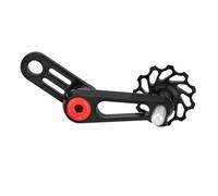 SageFurned Single-Speed Chain Tensioner with 11T Pulley CNC Aluminium Alloy for Folding Bikes, Compatible with Rear Tailhook Frames, Black/Red/Silver/Golden