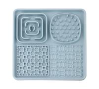 SageFurned Slow Feeding Pet Licking Mat with Non-Slip Suction Cup, Safe Silicone Placemat for Dogs and Cats, Blue