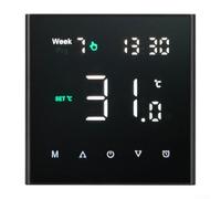 SageFurned Smart Thermostat, WiFi Thermostat Programmable Mounted on the Wall For Underfloor Heating Thermostat Combi Boiler, LCD Touch Screen(Black GAS BOILER 3A-)