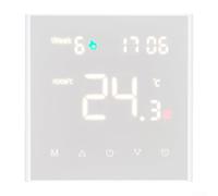 SageFurned Smart Thermostat, WiFi Thermostat Programmable Mounted on the Wall For Underfloor Heating Thermostat Combi Boiler, LCD Touch Screen(White ELECTRIC HEATING 16A)