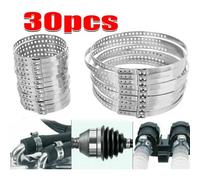 SageFurned Stainless Steel Boot Clips Kit 30pcs for CV Boots, for UNIVERSAL Crimp Clamps for Ducting Hoses Pipes Cables Fuel Lines, Adjustable 50-120mm Large & 20-50mm Small, Silver