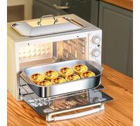 SageFurned Stainless Steel Lasagne Mould 18 8 Commercial 3 Sizes 46 40 36 cm 2 mm Thick for Baking Roasting Dishwasher Safe Includes Lid