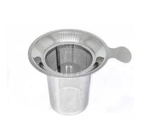 SageFurned Stainless Steel Tea Infuser Basket with for ULTRA-Fine Mesh for Loose Tea, Foldable Handle for Teapots and Cups, 11.5 x 7 x 9 cm, Silver