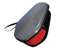 SageFurned Table Tennis Racket Bag EVA Hard Shell Case with PU Protection for 2 Paddles or Paddle and Balls Storage, Large Capacity 28x17x5cm, Compatible with Standard Size Rackets, Blue