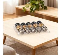 SageFurned Transparent Acrylic Coffee Capsule Holder Organizer for 30 Pods Compact Storage for Kitchen Drawers, 11.8 x 9.5 x 1 Inch