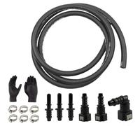 SageFurned Universal Fuel Hose Kit with Quick Coupling, 6 Stainless Steel Clamps and 2 m Cable for Car, Motorcycle, Go-Kart and Outboard up to 100 PSI (E)