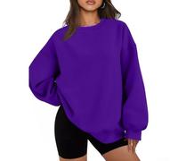SageFurned Women's Fleece Crewneck Sweatshirt for Soft Brushed Pullover for top Loose Fit Casual Winter Wear S-XXXL
