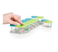 Sagely Smart Weekly Pill Organiser - Sleek Am/Pm Twice A Day Pill Box with 7 Day Travel Containers and Reminder App Blue/Green