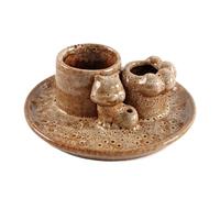 Sages Burner Holder, Ceramic Incense Holder - Incense Burner - Home Decor, Ash Accessories for Meditation, Yoga or Relaxation Space