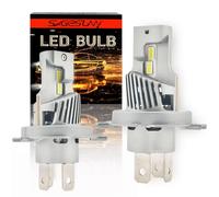 SageSunny Exclusive h4 p43t Led 24v truck bulb, 70W 14000lm 6500K pure white h4 ventilated headlight dipped and high beam, 1:1 scale than halogen for truck, plug & play, set of 2.