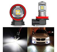 SageSunny H8 H9 H11 LED Fog Light Bulb DC 10-30V 6000K Xenon White Super Bright Replacement for Car Daytime Running Lights DRL or Fog Halogen Bulb (2 Pieces)